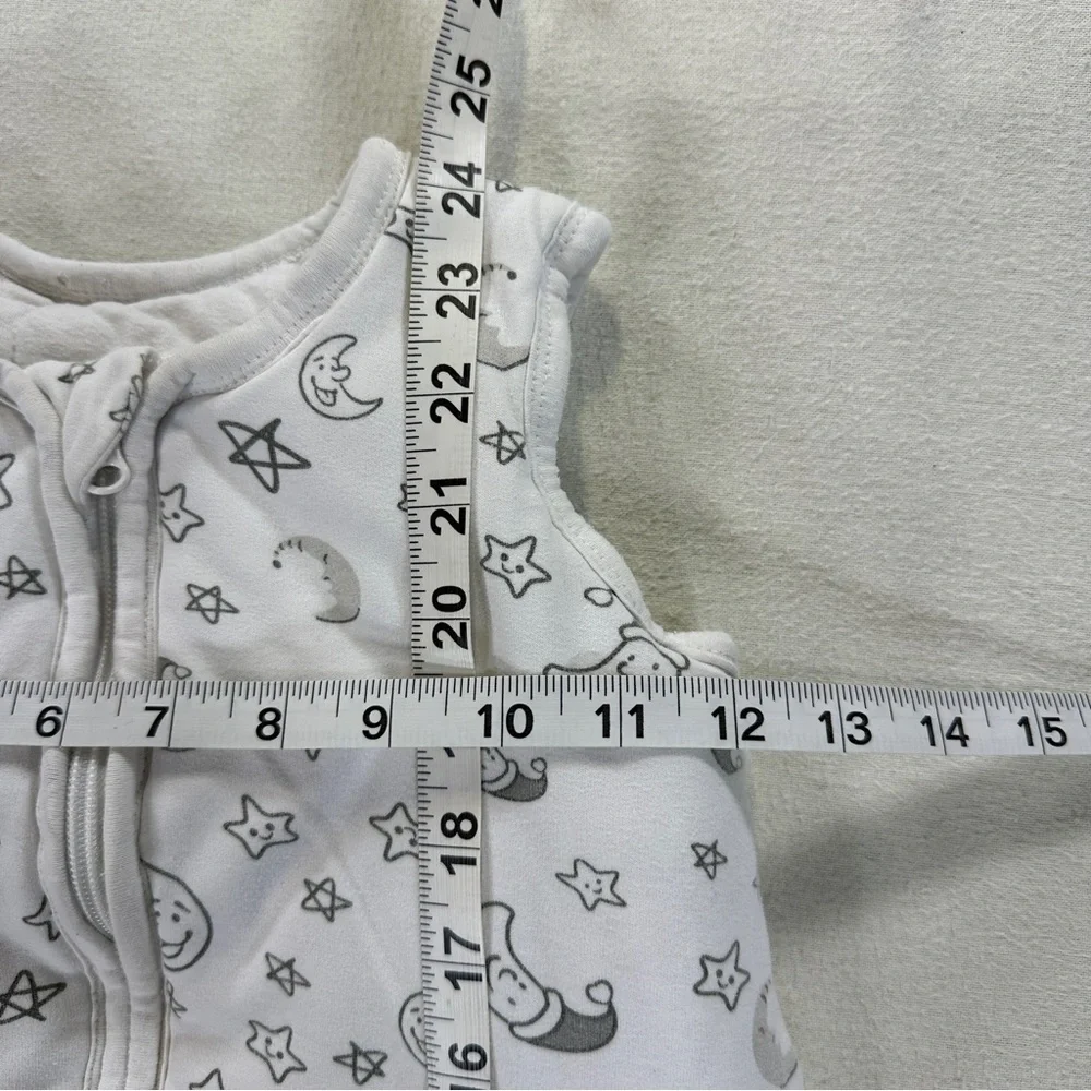 Mosebears Sleeveless Baby Sleep Sack with Moon and Star Print Sz M 6-12M
